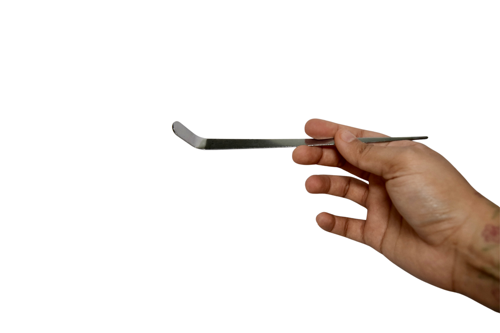 Silver Metal Scoop (Chashaku)